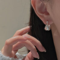 S925 Sterling Silver, Niche Design, Vintage Patterned Textured Ear Clips