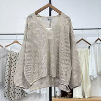 Loose Spring And Summer Sun Protection Casual Thin Mom Top Mesh