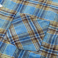 Short Sleeve Plaid Shirt Men's Retro Tie-dye