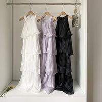 Sweet Halter-neck Cake Dress A Versatile Figure-flattering One-piece