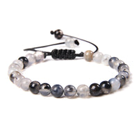 6mm Natural Stone Beads Womens Bracelet Yoga Energy Sports
