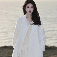 New Year Wool Coat With Down Liner For Women Long Style Outerwear