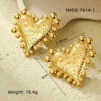 Retro Gold Stainless Steel Earrings For Women