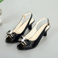 Women's Casual Peep Toe Plus Size Shoes With Buckle