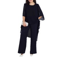 Loose-fitting Casual Solid-color Womens Chiffon Top