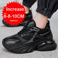 Autumn Winter Mesh Breathable Invisible Height-Boosting Casual Sneakers
