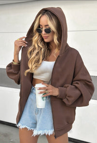Fashion Hooded Casual Female Cardigan Top