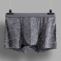 Men's Cotton U-convex Boxers Mid-waist Three-dimensional Printing