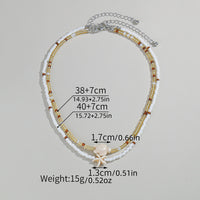 Cross-border Fashion Ocean-Style Turquoise Starfish Turtle Seed Bead Necklace