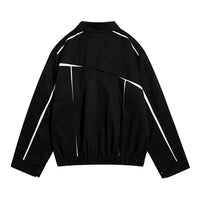 Irregular Design Stitching Lapel Jacket