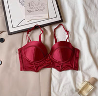 French Retro Girl Bra Detachable Shoulder Strap