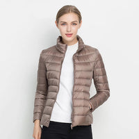 Standing Collar Slim Down Jacket