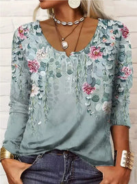 Personalized Flower T-shirt Casual Fashion