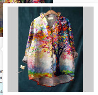 Loose Print Crew Neck Casual Plus Size Women's T-shirt