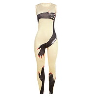 Women's Fashion Casual Printing Slim Fit Hip Raise Jumpsuit
