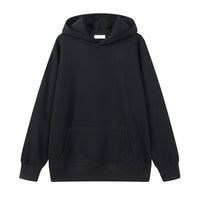 Loose-fit Drop-shoulder Design Solid-color Everyday Casual Hoodie