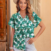 Fashion Personality Women's Floral 3D Printed Shirt