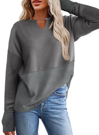 Autumn And Winter New Solid Color Loose Sweater Women's Top