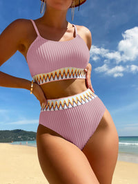 Women's Split Sleeveless Swimsuit With Chest Pad