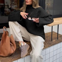 European And American Leisure Wool Long-sleeved Coat