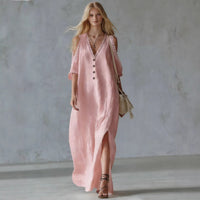 New Lace-trimmed Loose-fit Womens Casual Dress