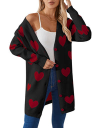 Fashion Love Mid-length Coat Sweater Women