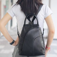 Multifunctional Large Capacity First Layer Cowhide Women's Backpack