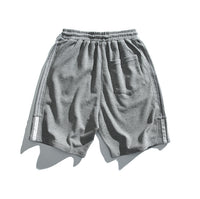Japanese Style Beige Plaid Knitted Loose Straight Casual Shorts