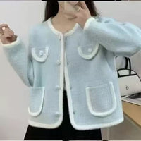 AutumnWinter New Arrival French Chic Mink Fur High-End Elegant Knitted Cardigan