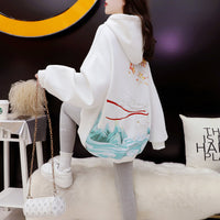Chinese-style Embroidered Hoodie For Women AutumnWinter