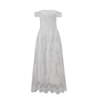 Women's Elegant Off-Shoulder Sleeveless Dress Gown