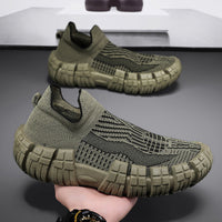 Mens Lightweight Non-slip Soft-soled Mesh Flyknit Casual Sports Shoes