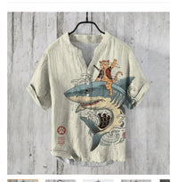 Casual Santa Para Festival Printed Hawaiian Shirt Men