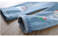 Men's And Women's Printed Ripped Trousers Casual Loose