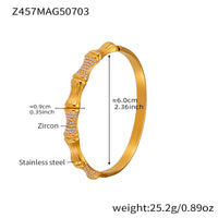 Oversized Bracelet With Irregular Geometric Diamond Accents