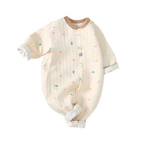 Baby Onesie Autumn Grain Bear Long Sleeves Three Layers Warm