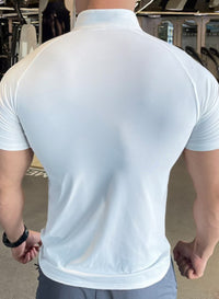 Mens Half-Zip Sports & Leisure Short-Sleeve Pullover