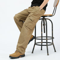 Men's Casual Plus-Size Multi-Pocket Work Pants