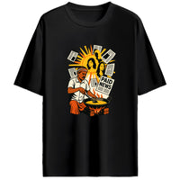 Men's Casual Loose Round Neck Print Short Sleeve