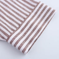 Women's Casual Striped Loose Lapel Long Sleeve Shirt