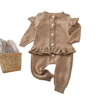 Infant Long Romper Pure Cotton Woolen Bodysuit