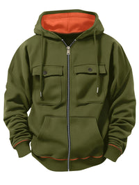 Men's Plus Size Casual Zipper Sweater