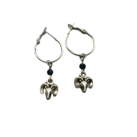 Yunnan High Altitude Tibetan Antelope Round Ring Earrings
