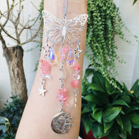 Butterfly Style Sun And Moon Accessories Crystal Ball Wind Chimes