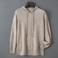 Mens Relaxed-fit Hooded Sweatshirt With Long Sleeves For Casual Wear