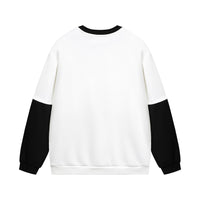 Contrast-color Stitching Sweatshirt Fake Two-piece