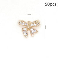 Bow Zircon Nail Ornament Zircon