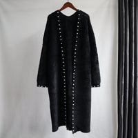 Women's Beaded Mink Fleece Knitted Cardigan