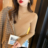 Half Turtleneck Knitted Sweater Women's Bottoming Shirt Women's Autumn And Winter
