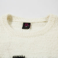 Gothic Letter Jacquard Pullover Sweater Men
